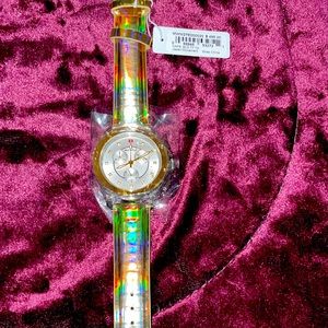Rainbow band gold MK watch no box never worn.